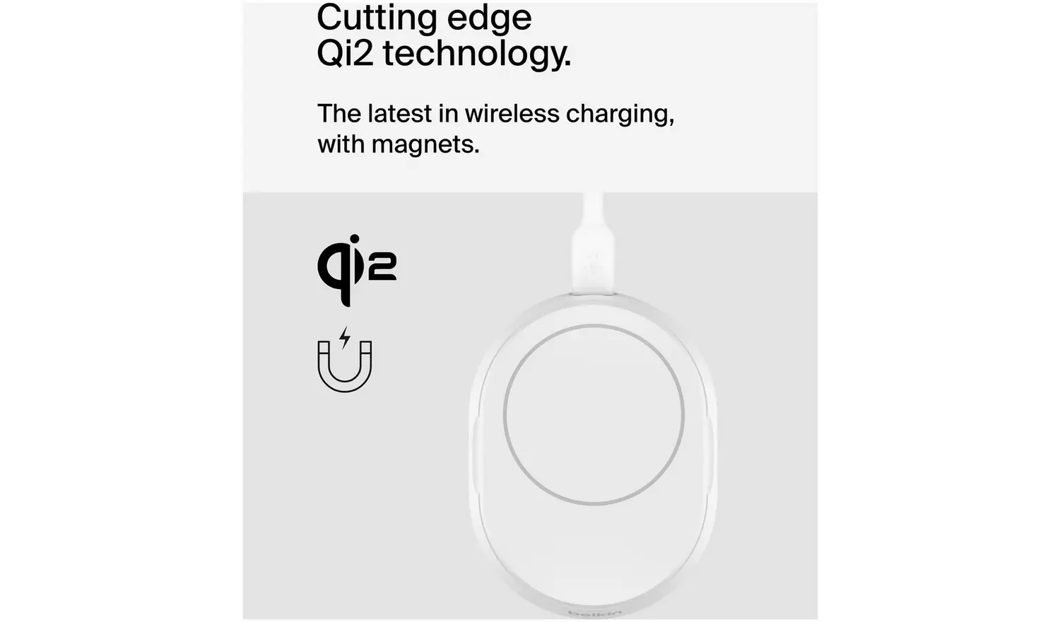 Belkin MagSafe Compatible Folding Wireless Charger Qi2 White