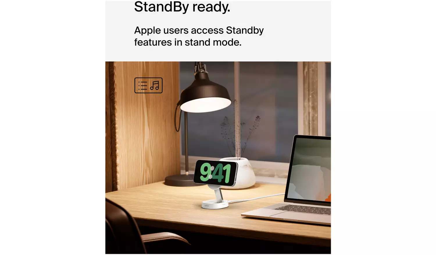 Belkin MagSafe Compatible Folding Wireless Charger Qi2 White