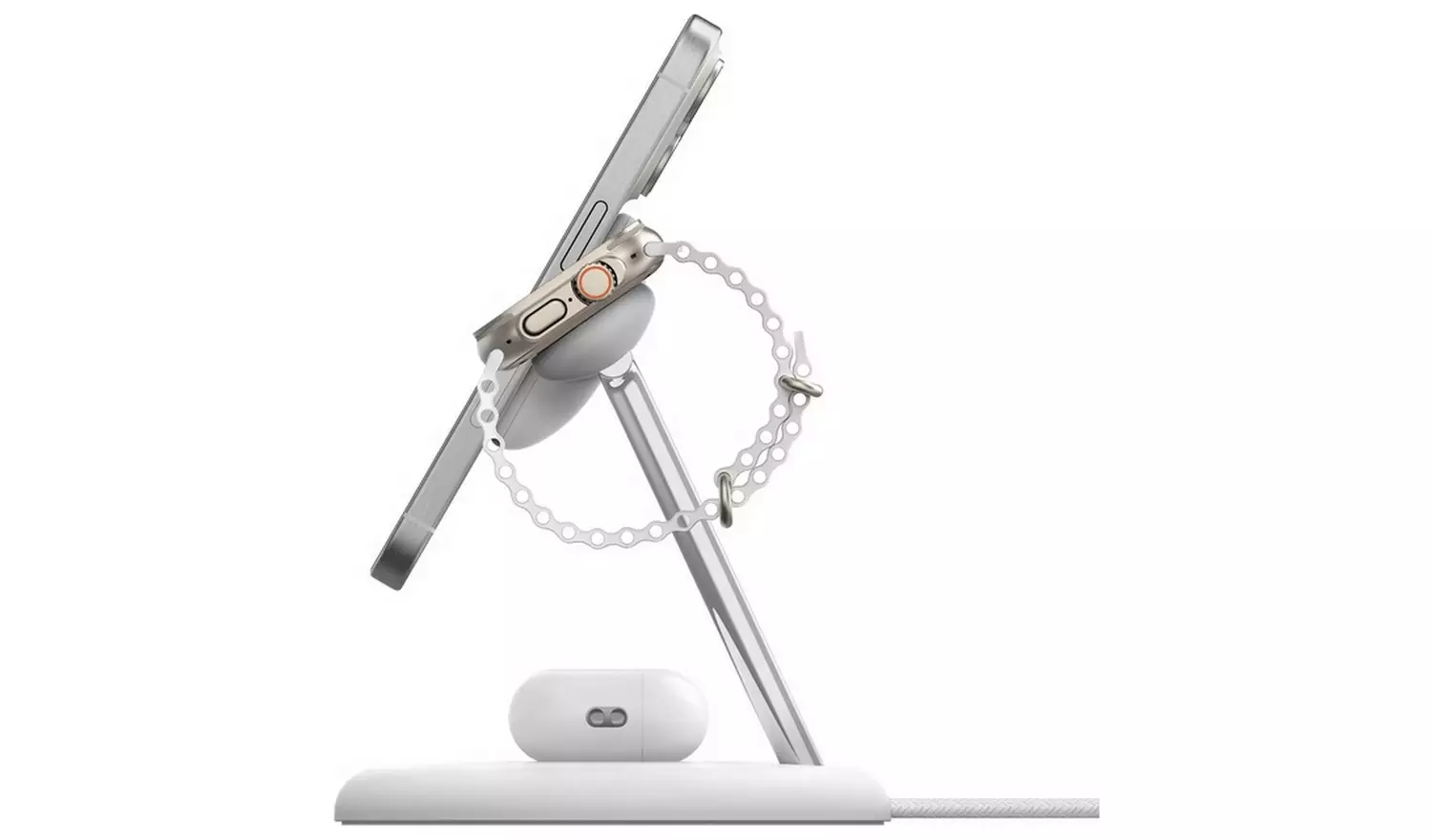 Belkin 3 in 1 MagSafe Compatible Qi2 Wireless Charger -White