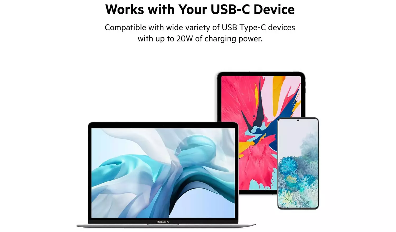 Belkin 20W USB-C Wall Charger With 1m USB-C Cable - White