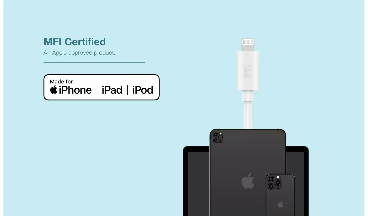 Juice USB to Lightning 3m Charging Cable - Blue