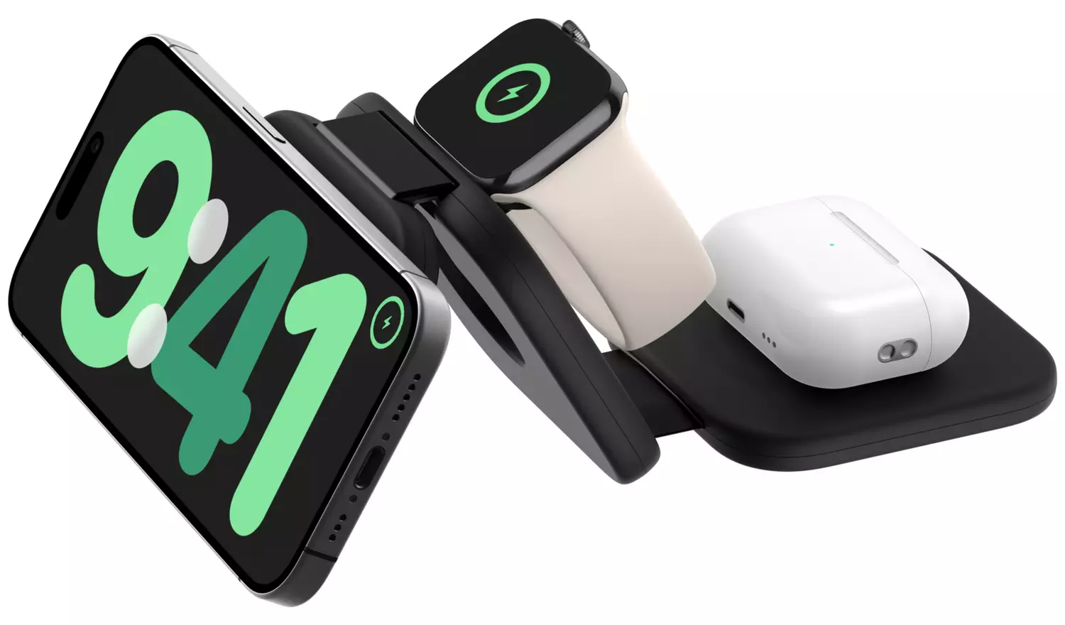 Belkin 3in1 15W Magnetic Magsafe Wireless Charger Travel Pad