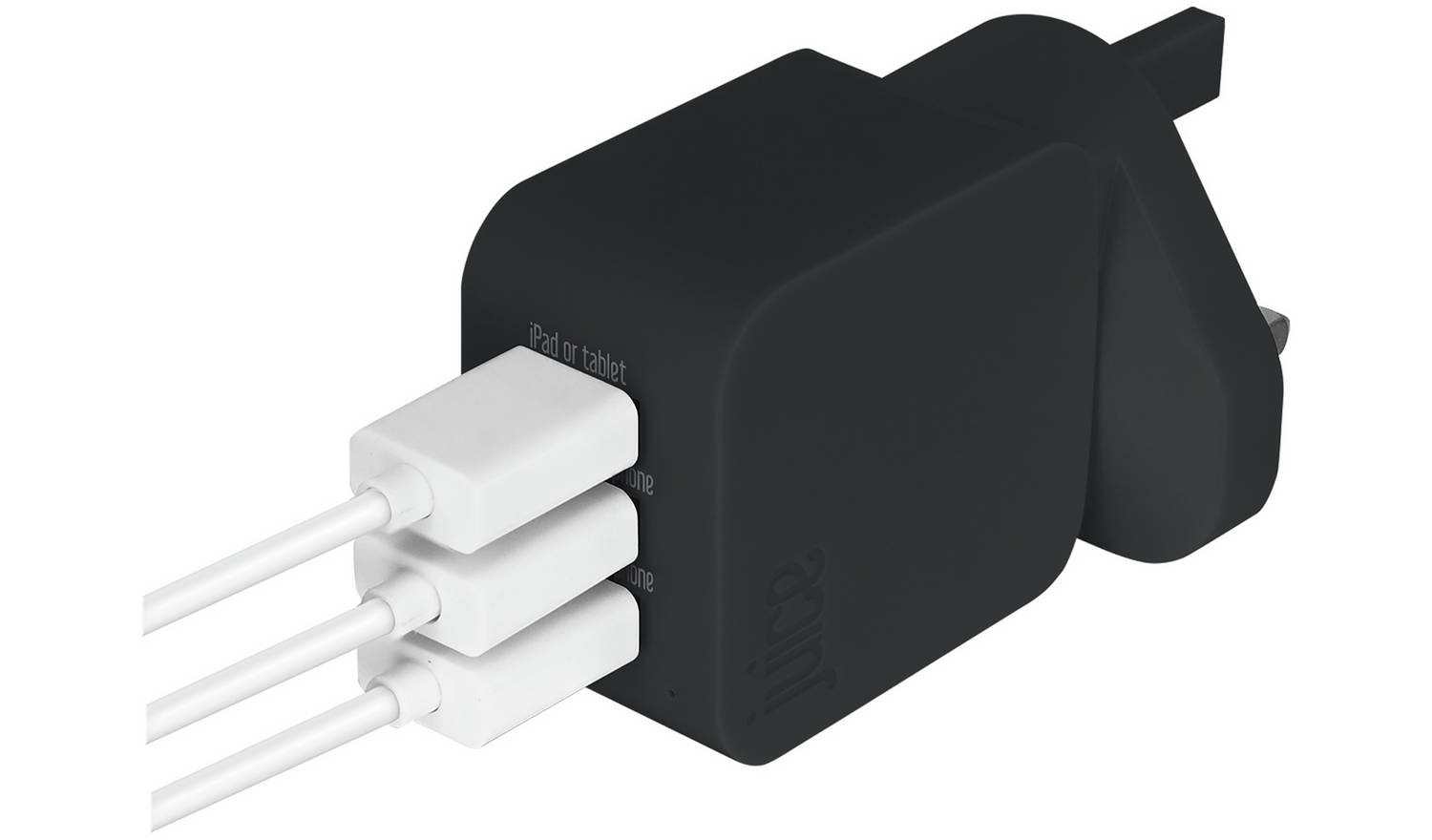 Juice USB 2.0/3.0 Triple Wall Charger - Black