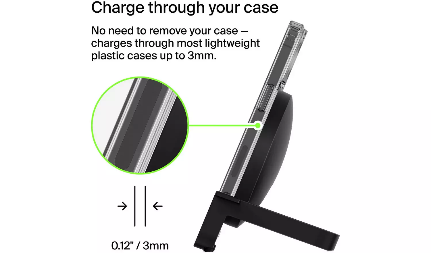 Belkin 10W Wireless Charger Stand with Plug - Black