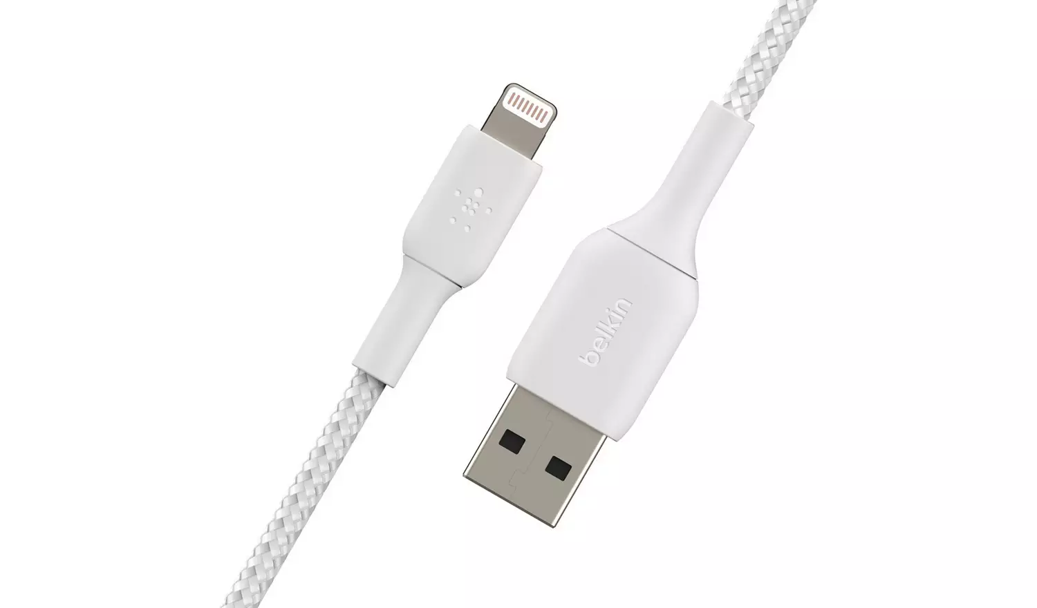Belkin Braided USB-A to Lightning 2m Cable - White