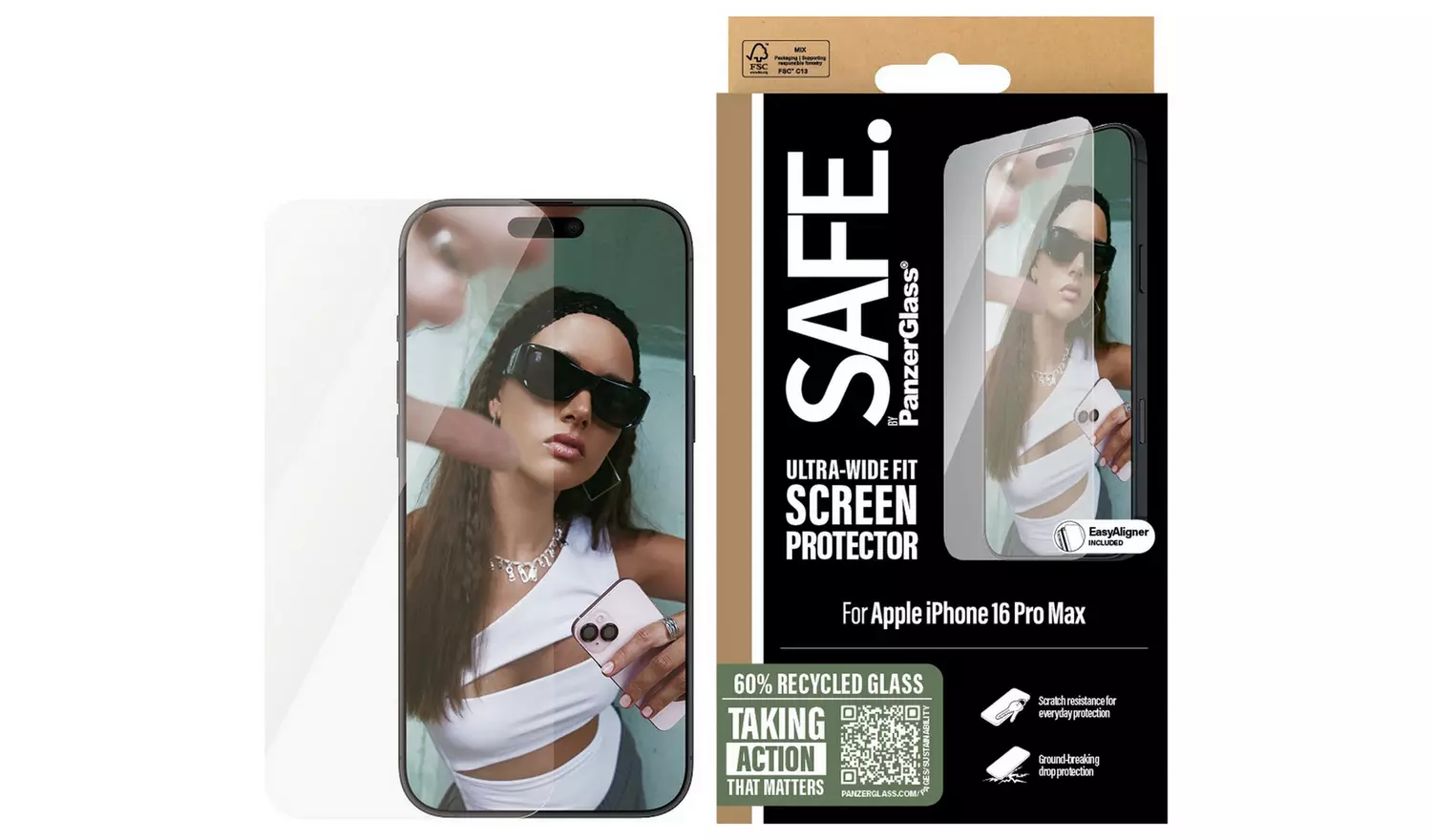 PanzerGlass iPhone 16 Pro Max Glass Screen Protector