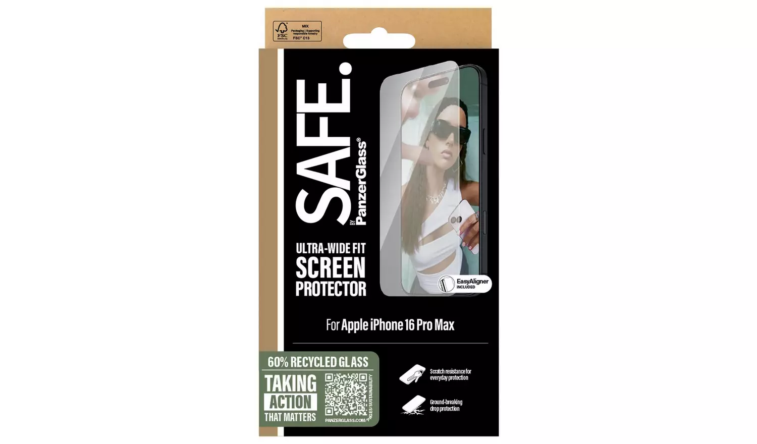 PanzerGlass iPhone 16 Pro Max Glass Screen Protector