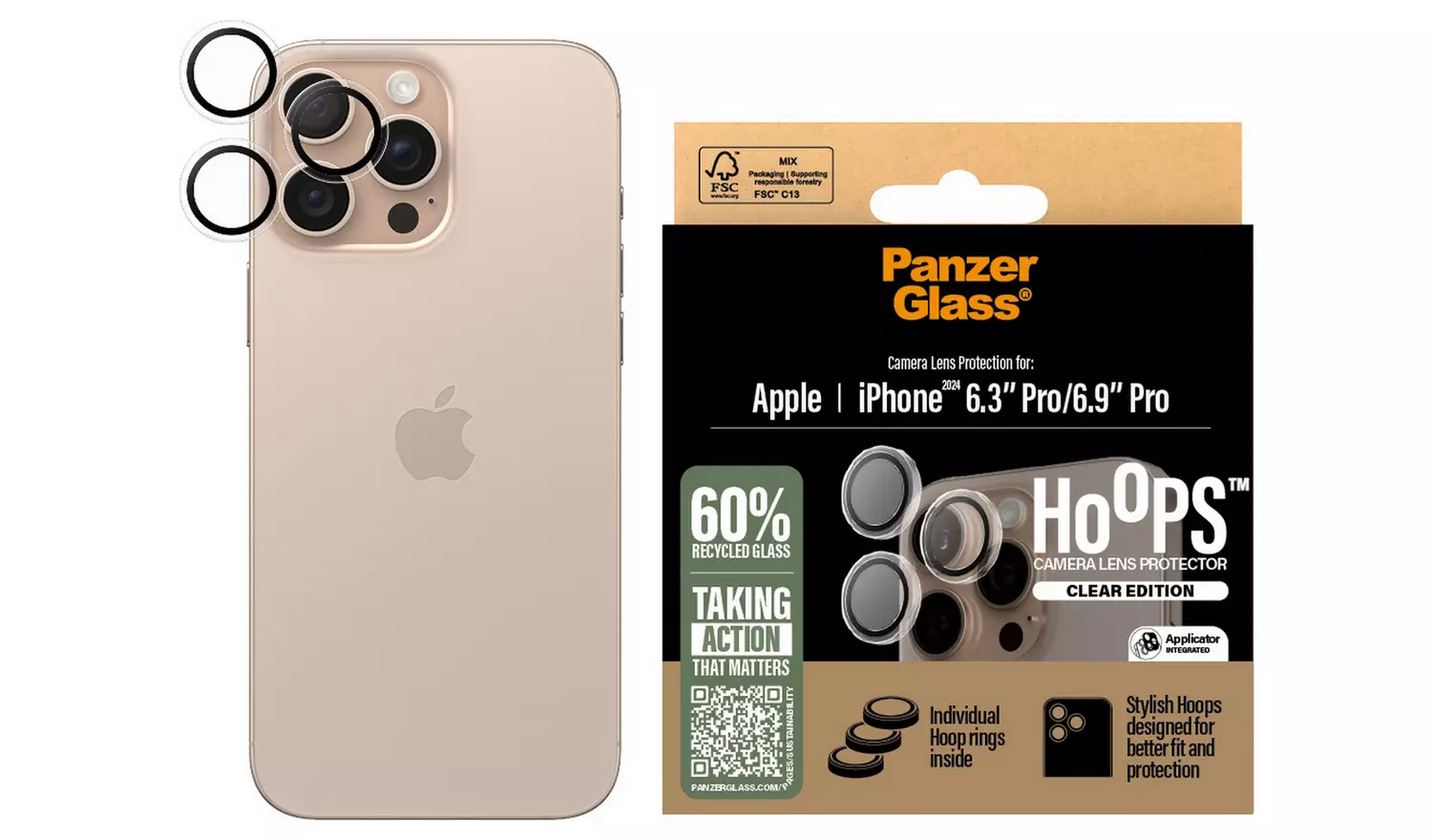 PanzerGlass iPhone 16 Pro/Pro Max Camera Lens Protector