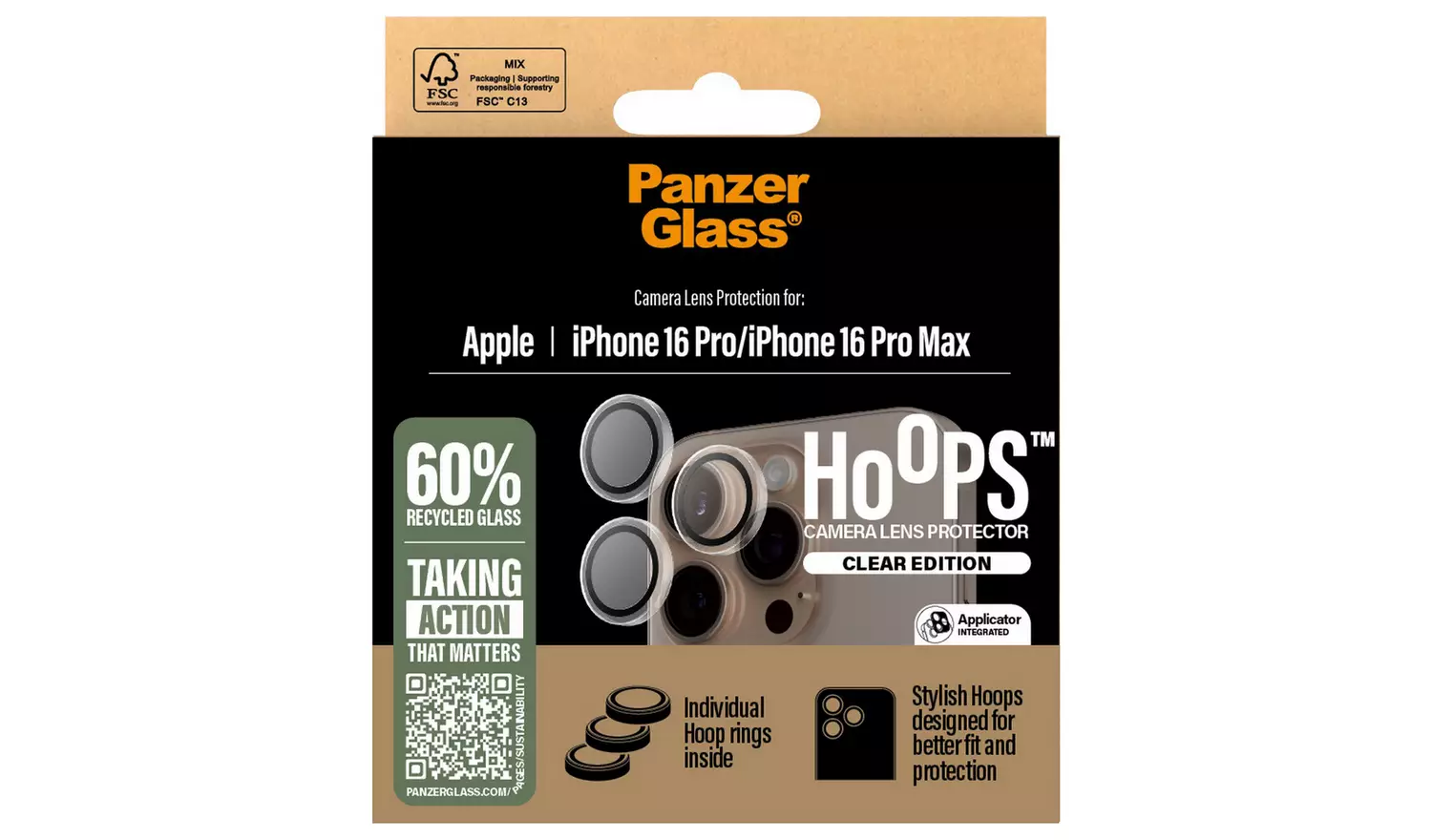 PanzerGlass iPhone 16 Pro/Pro Max Camera Lens Protector
