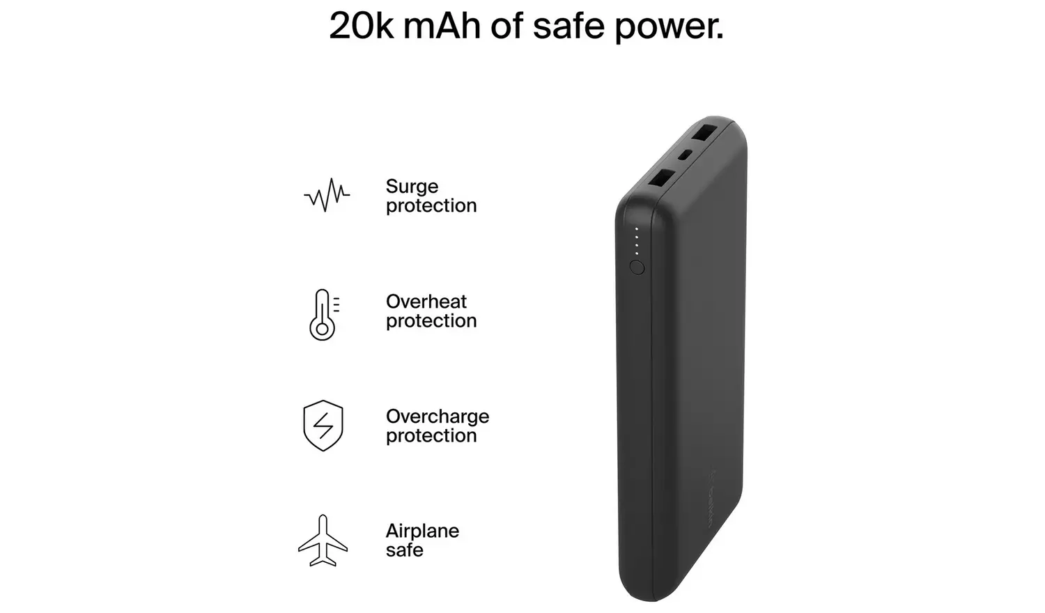 Belkin 20000mAh Portable Power Bank - Black