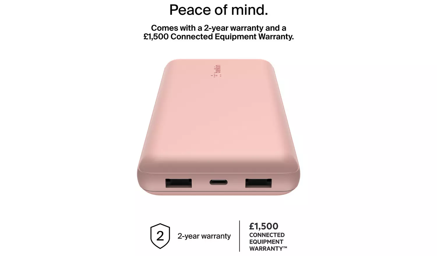Belkin 20000mAh Portable Power Bank - Rose Gold