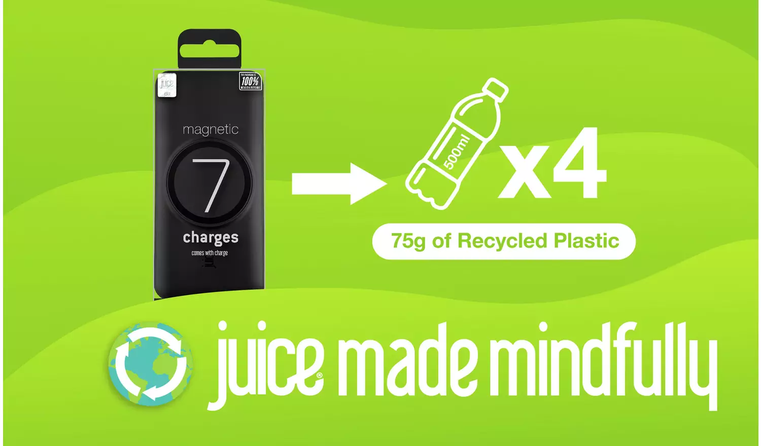 Juice MagTec Max 20000mAh Wireless Portable Power Bank–Black