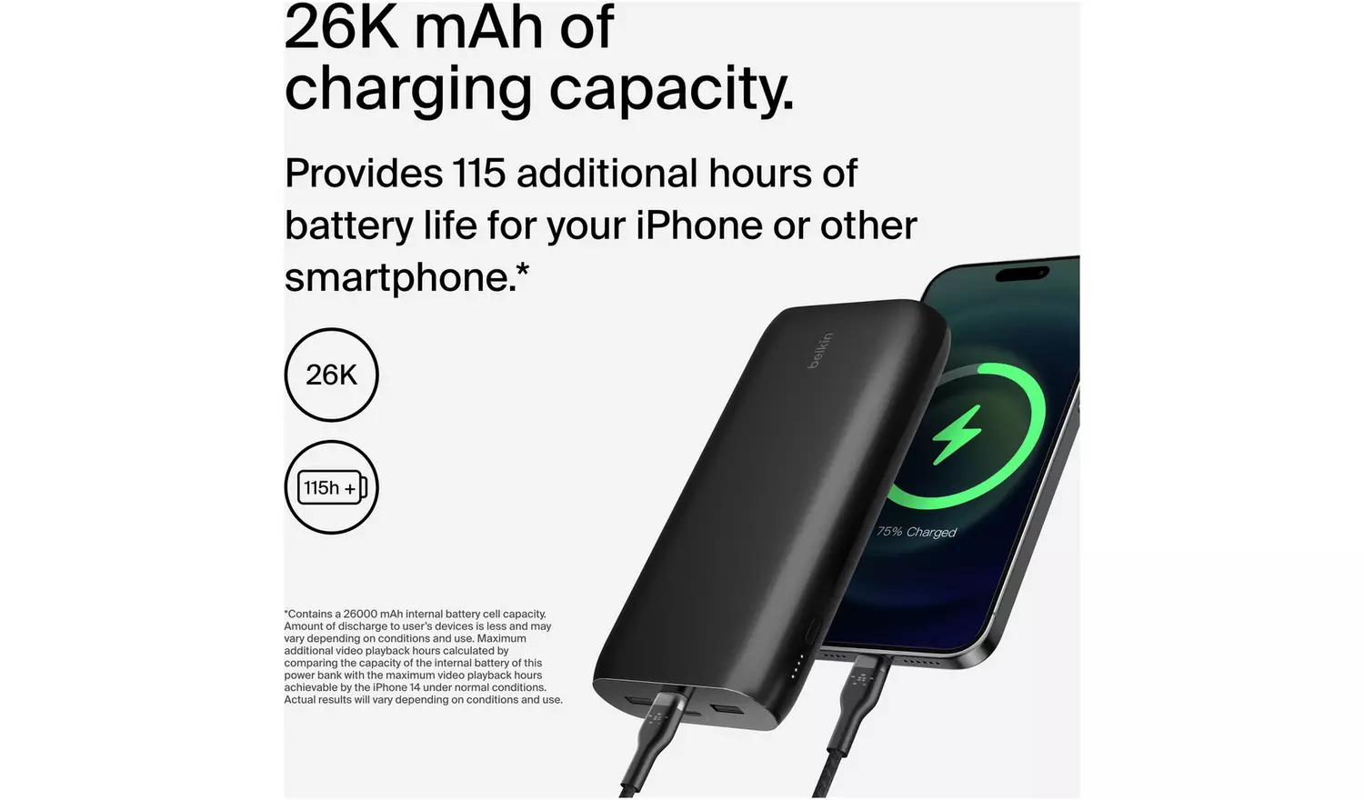 Belkin PD 26000mAh Portable Power Bank - Black