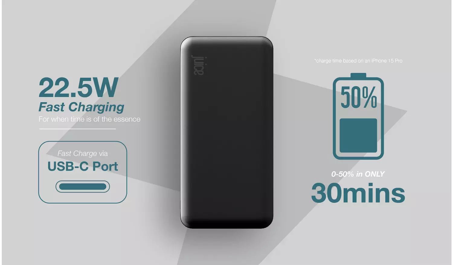 Juice ECO 30000mAh Portable Power Bank - Black