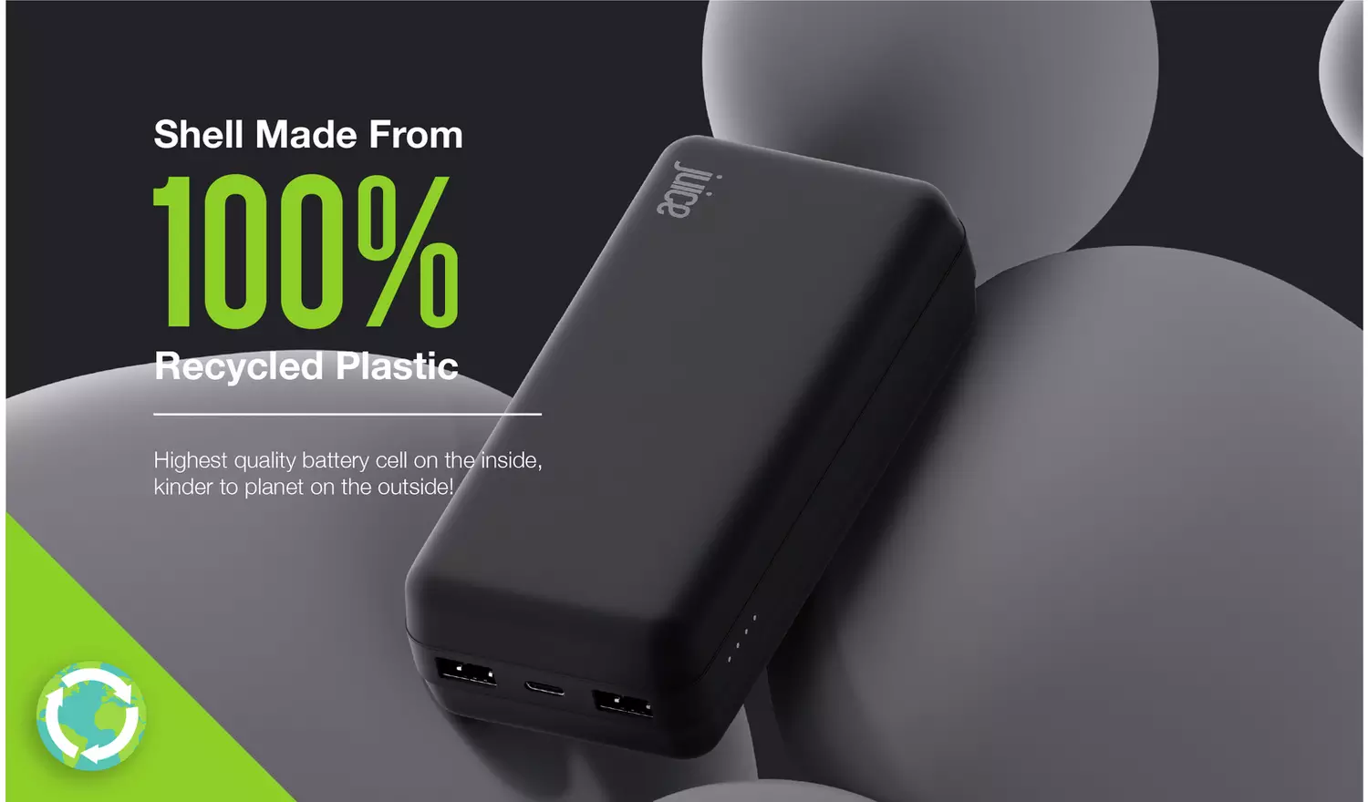 Juice ECO 30000mAh Portable Power Bank - Black