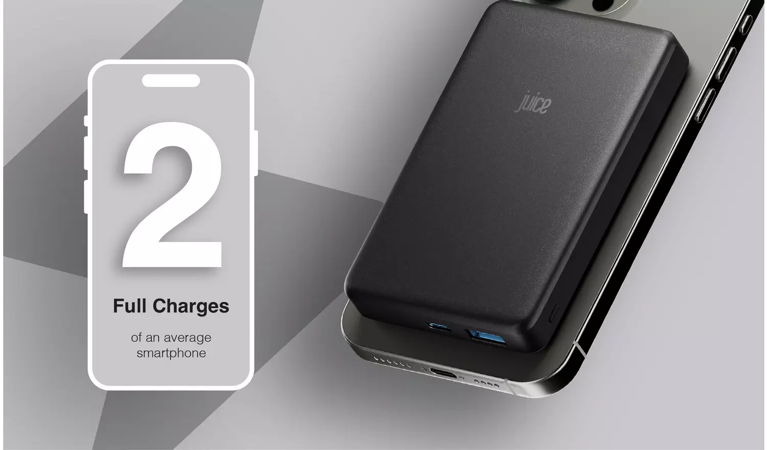 Juice MagTec 10000mAh Slim Portable Power Bank - Black