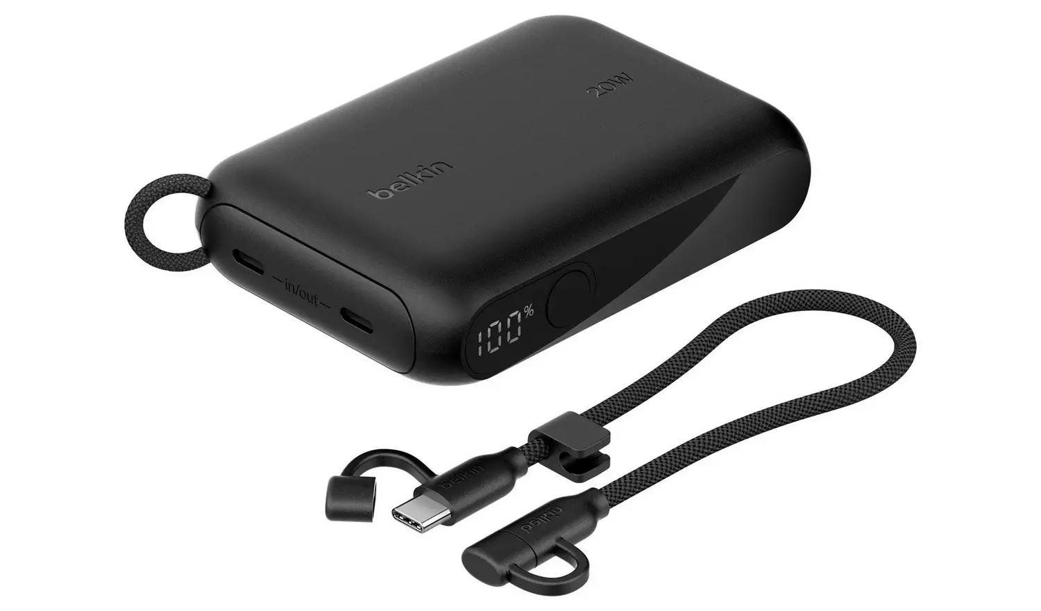 Belkin 20W 10000mAh Portable Power Bank with Display – Black