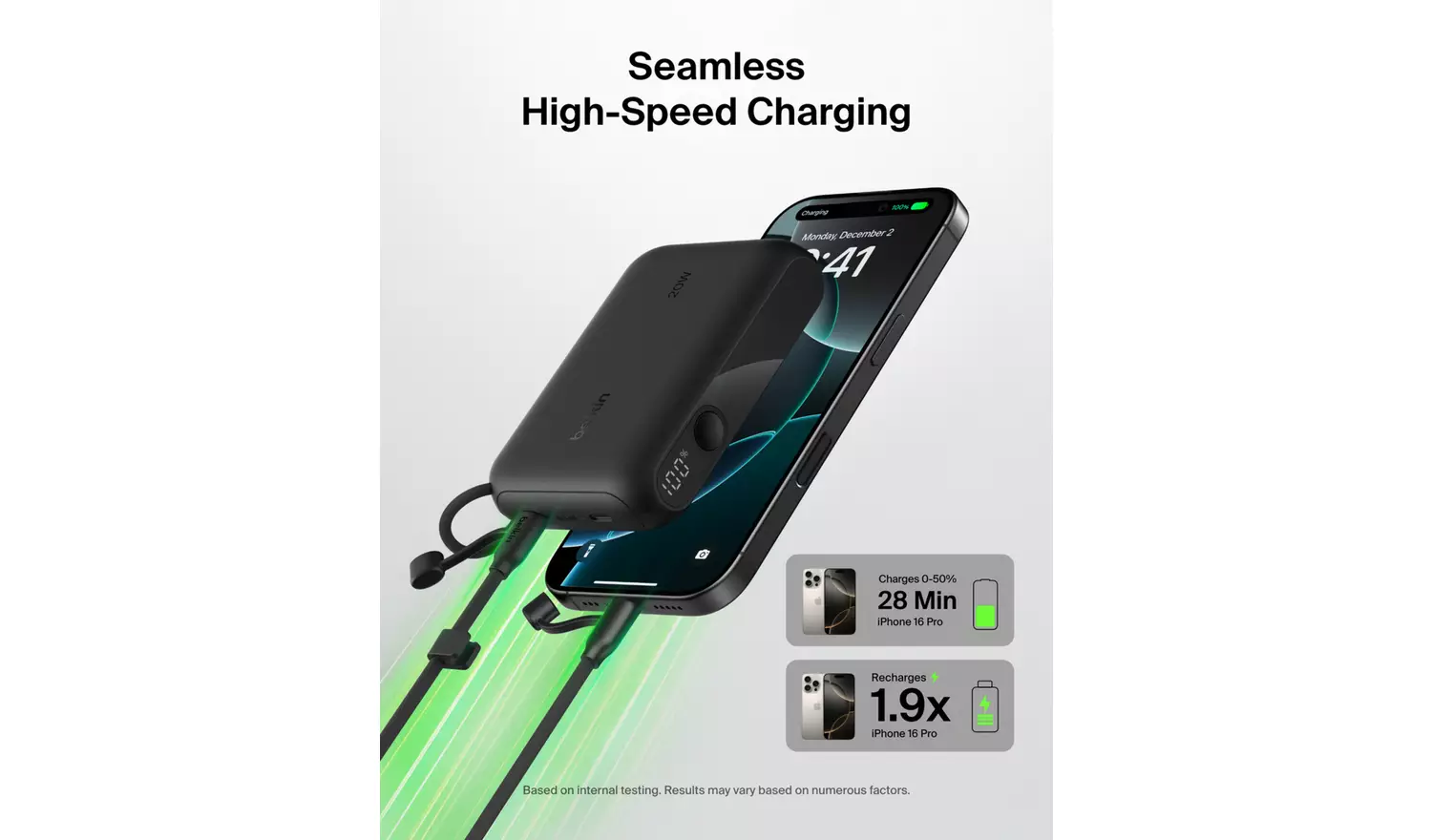 Belkin 20W 10000mAh Portable Power Bank with Display – Black