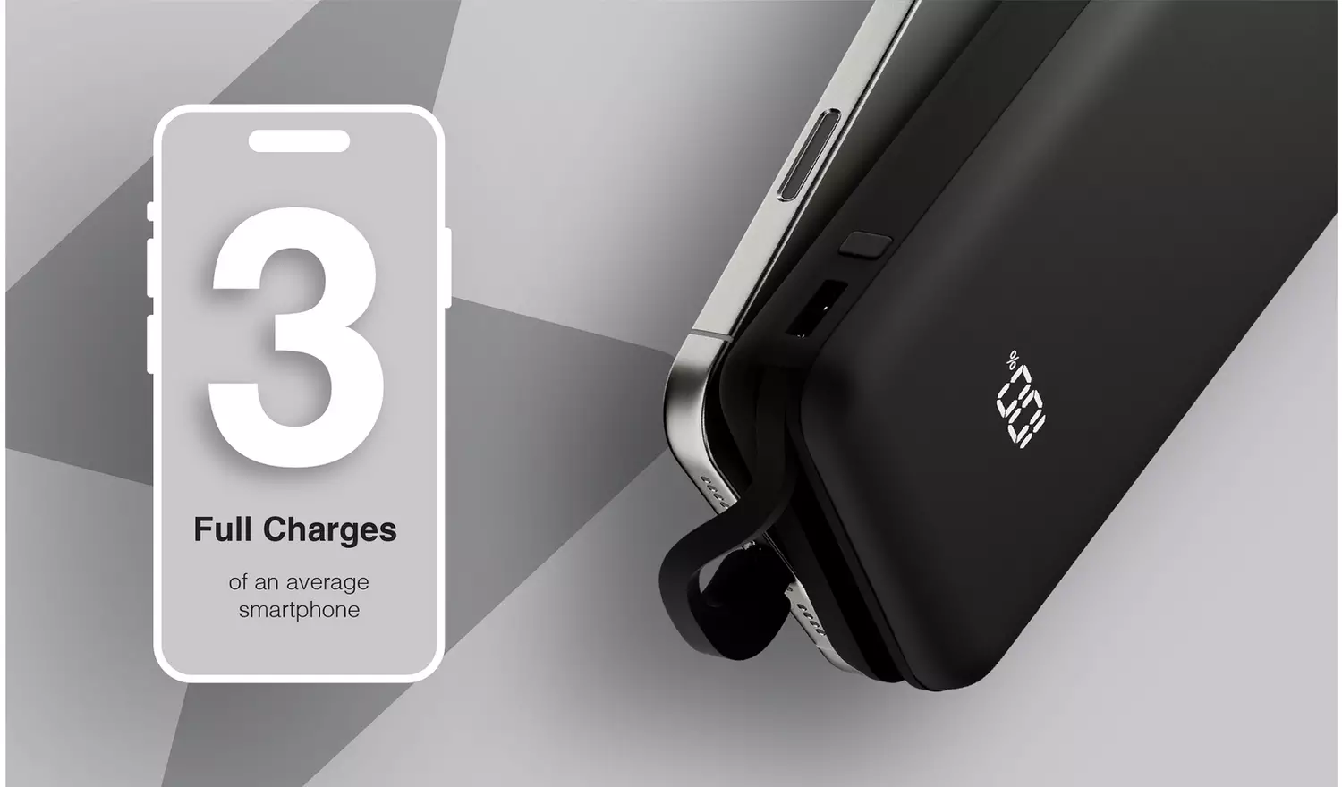 Juice 12000mAh Portable Power Bank - Black