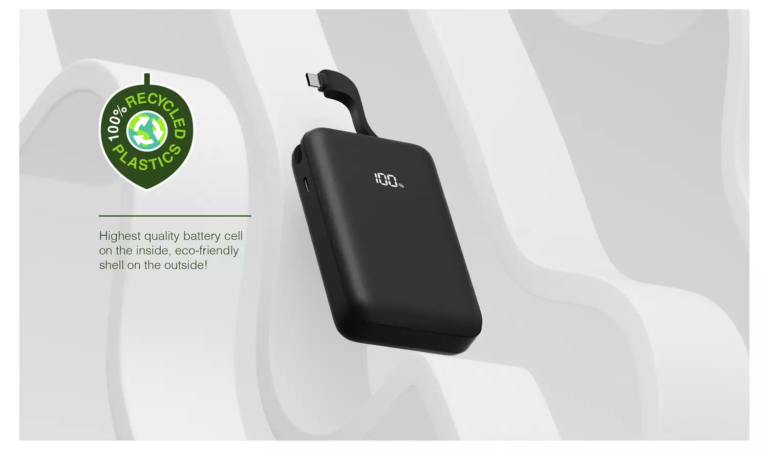 Juice 12000mAh Portable Power Bank - Black