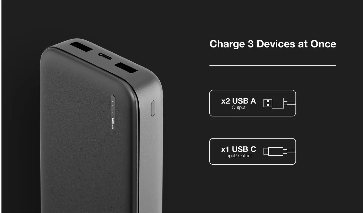 Juice Lite 20000mAh PD Portable Power Bank - Black