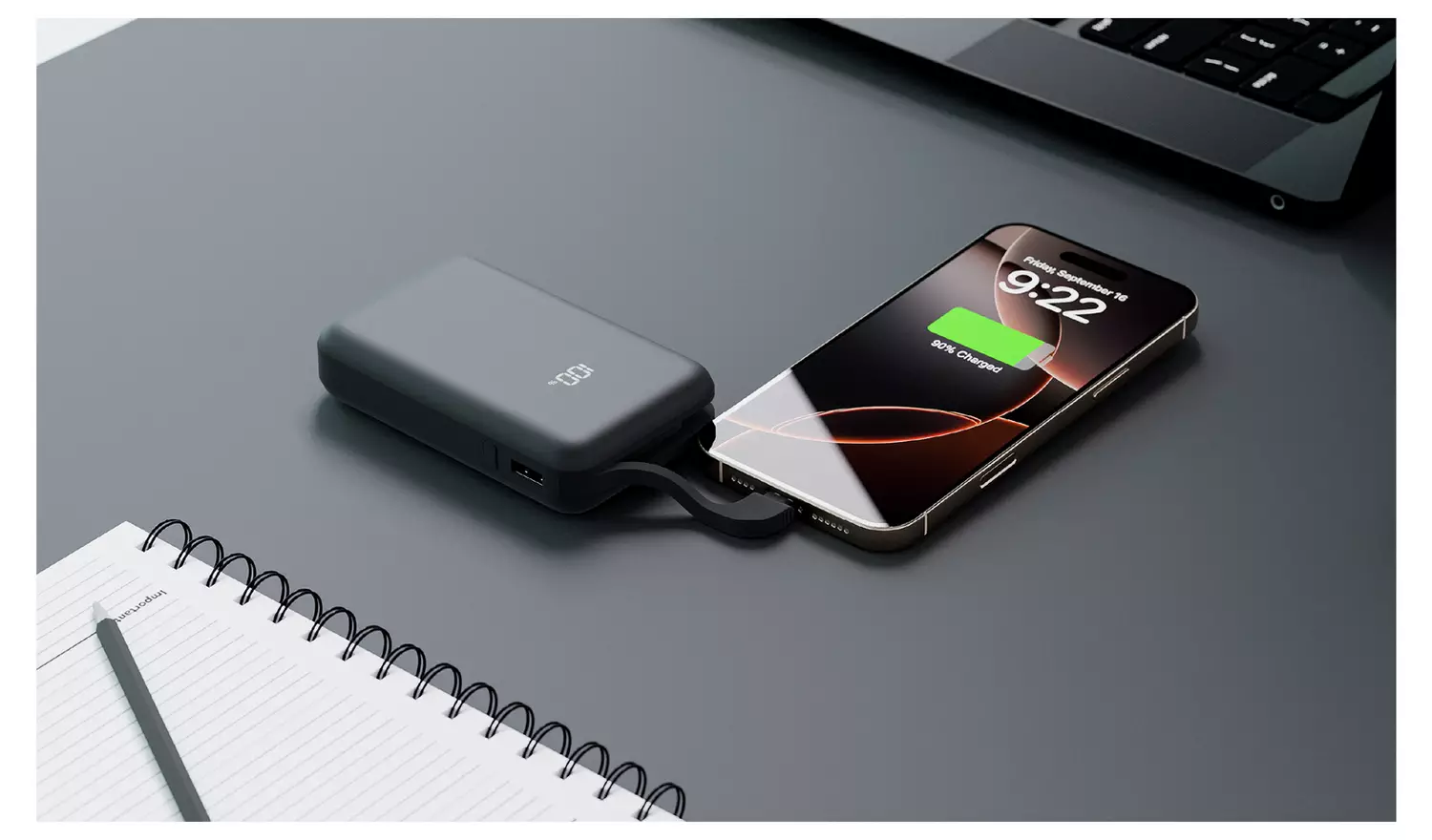 Juice 10000mAh Portable Power Bank - Black