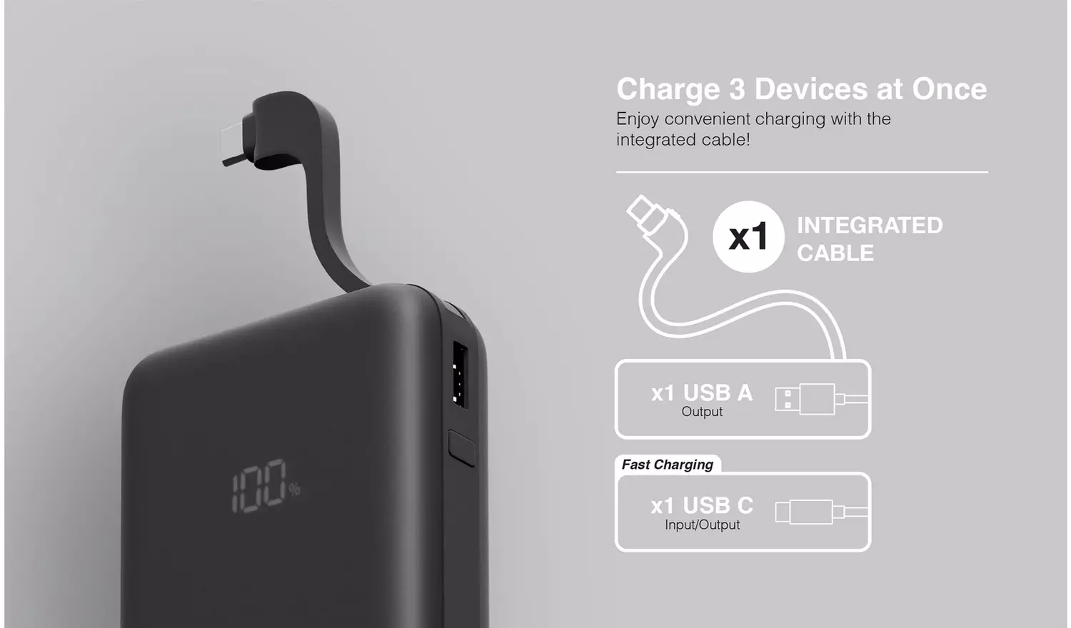 Juice 15000mAh Portable Power Bank - Black