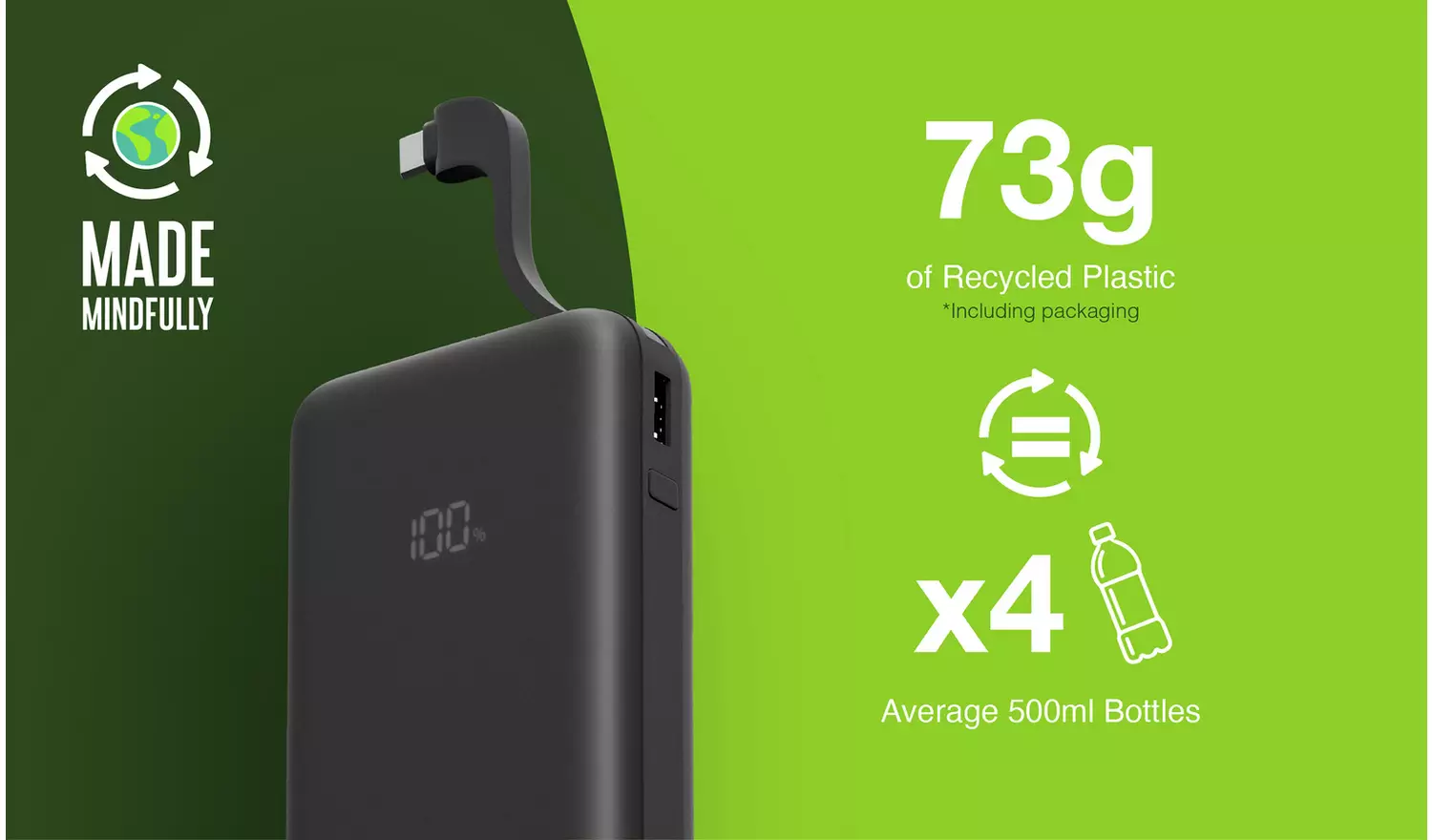 Juice 15000mAh Portable Power Bank - Black