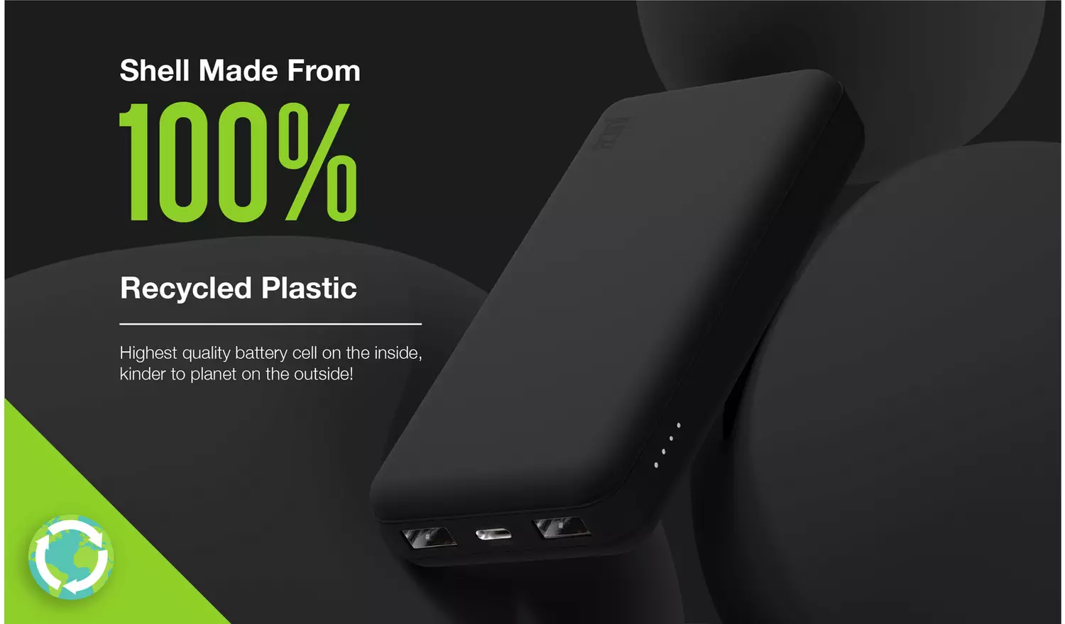 Juice Max 20000mAh Portable Power Bank with 20W PD - Black