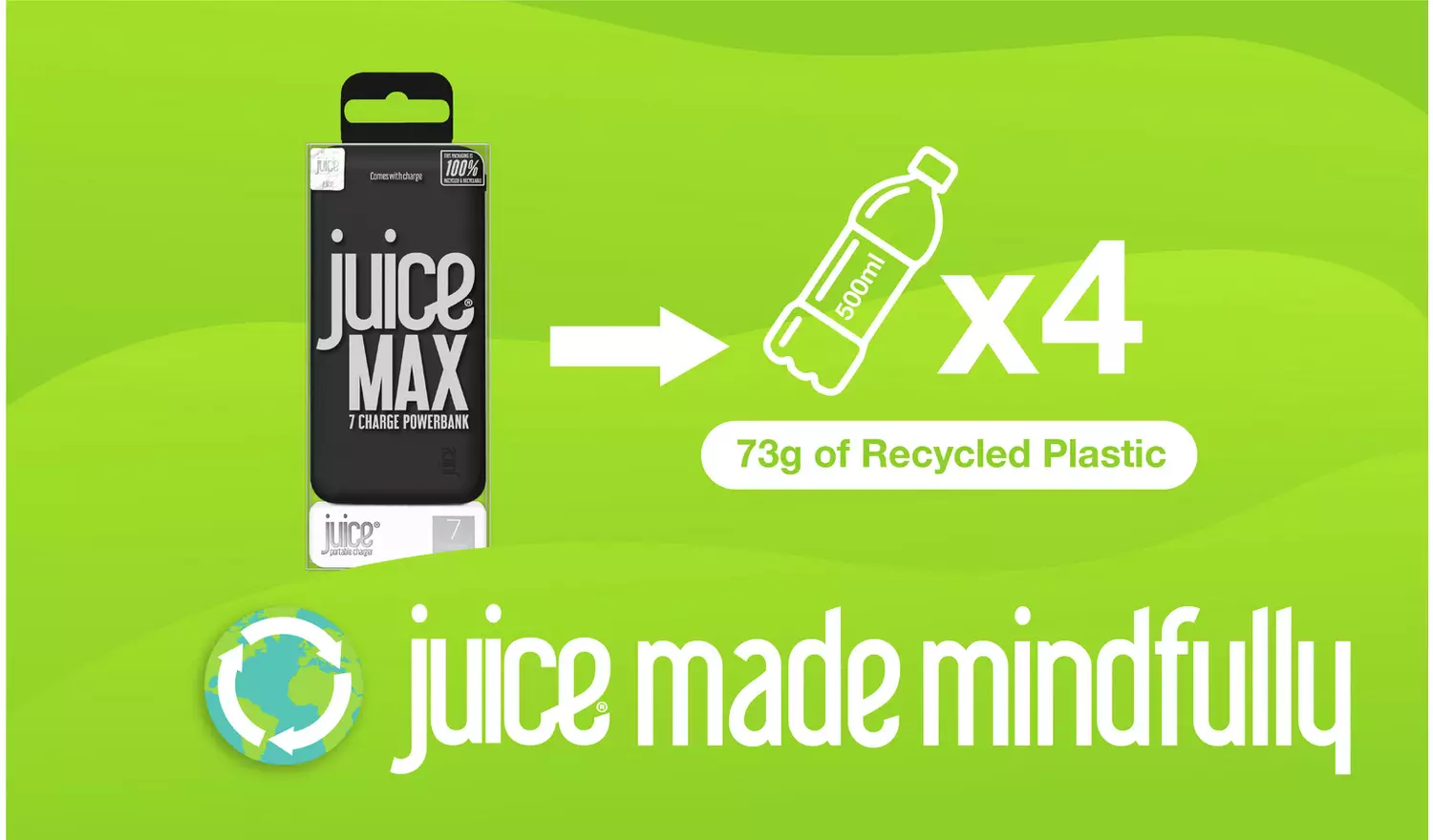 Juice Max 20000mAh Portable Power Bank with 20W PD - Black