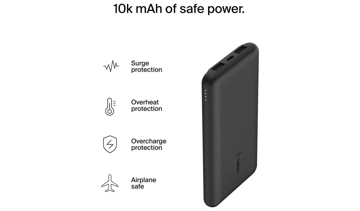 Belkin 10000mAh Portable Power Bank - Black