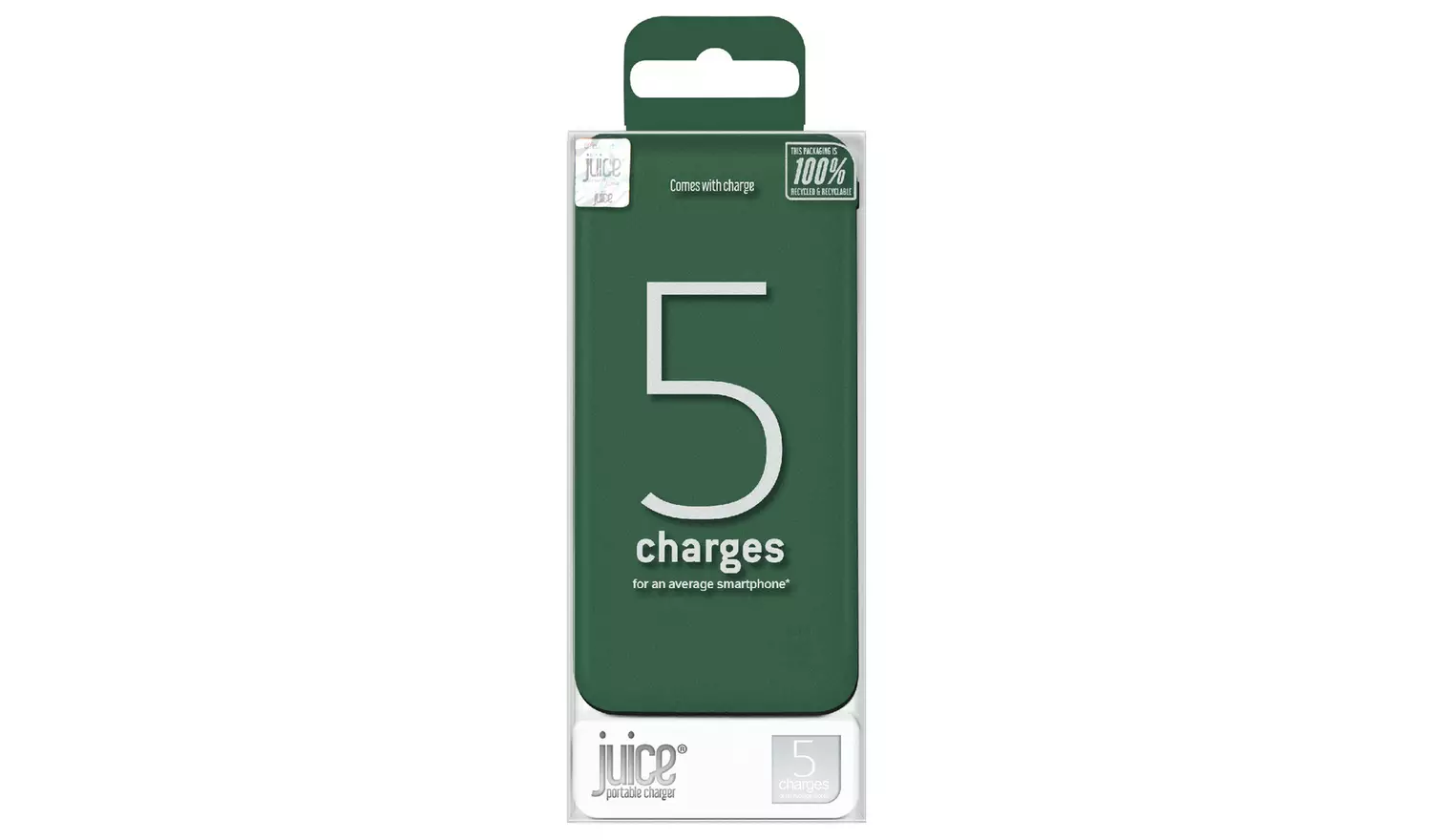 Juice 15000mAh Portable Power Bank - Forest Green