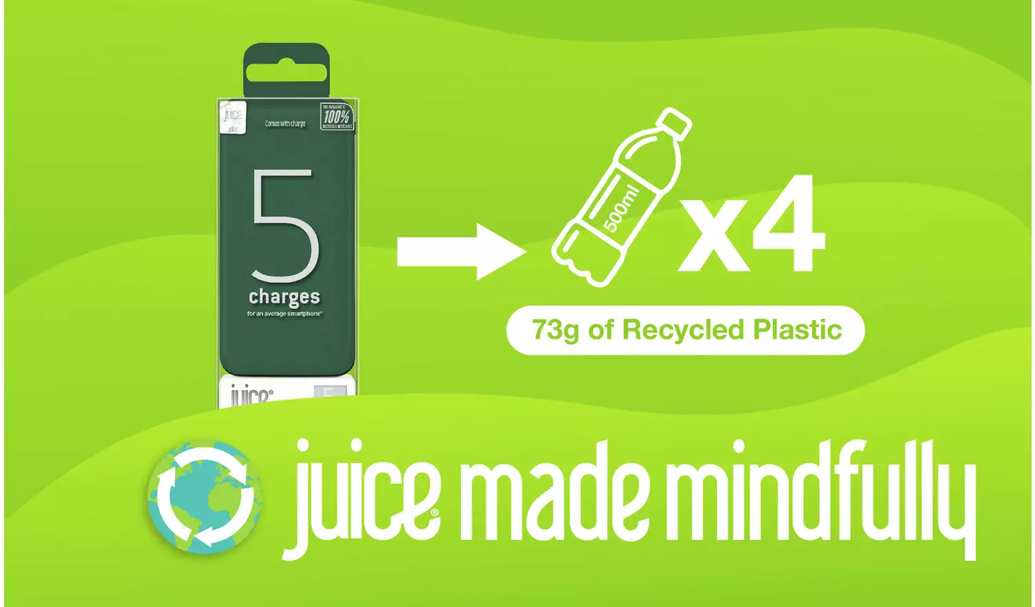 Juice 15000mAh Portable Power Bank - Forest Green