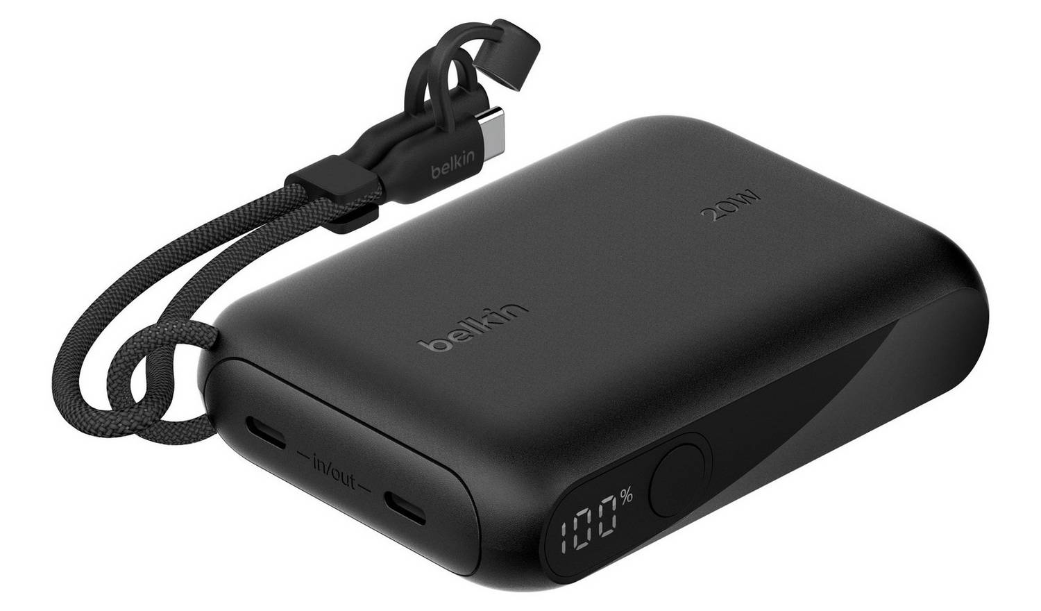 Belkin 20W 10000mAh Portable Power Bank with Display – Black