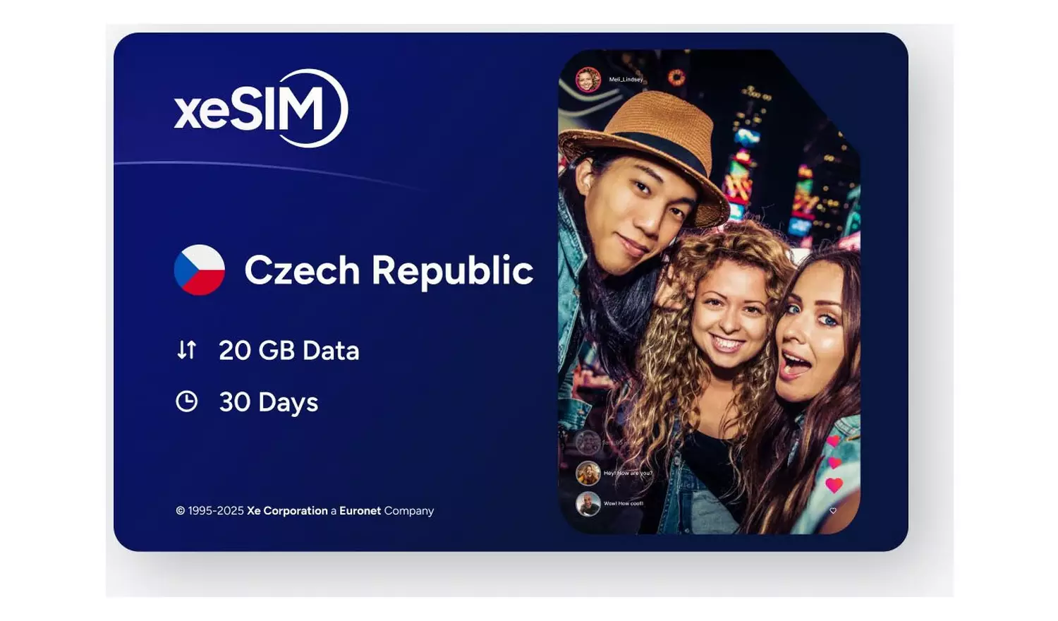 XeSIM Czech Republic 20GB 30 Days