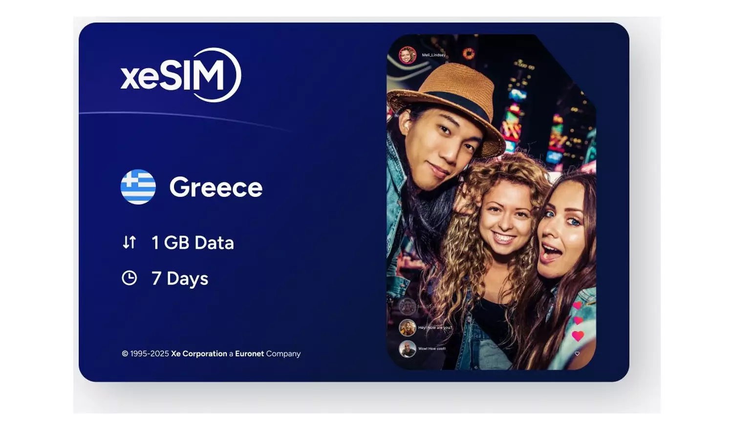 XeSIM Greece 1GB 7 Days