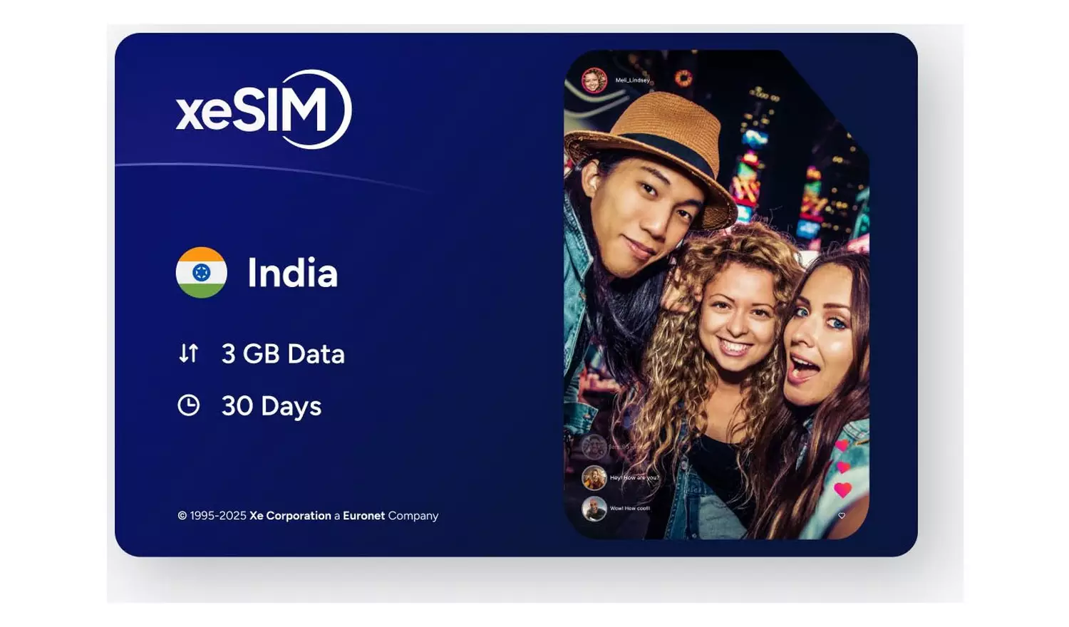 XeSIM India 3GB 30 Days