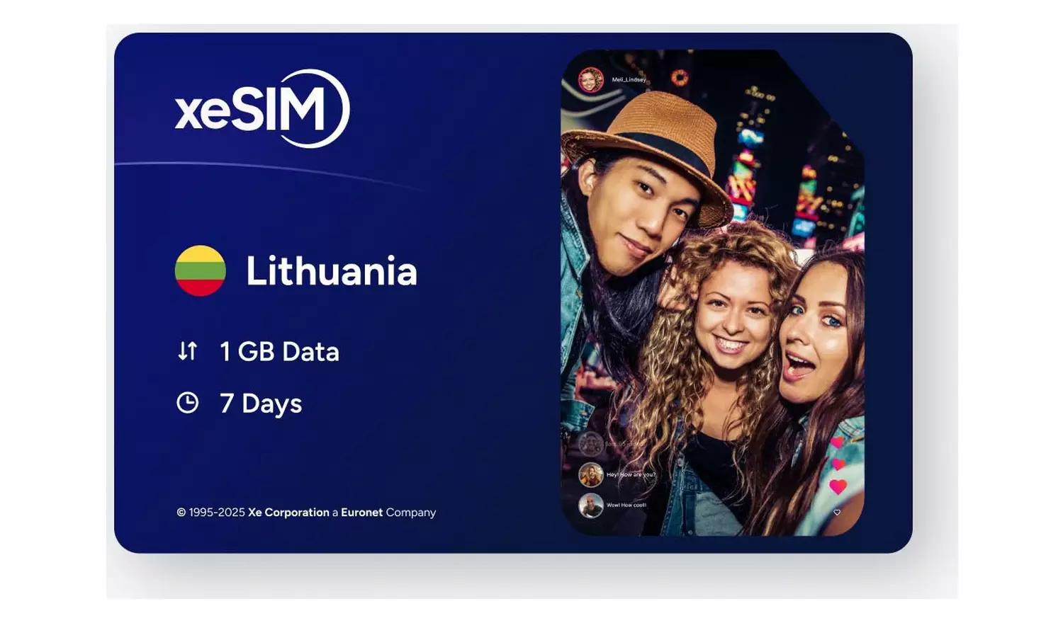 XeSIM Lithuania 1GB 7 Days