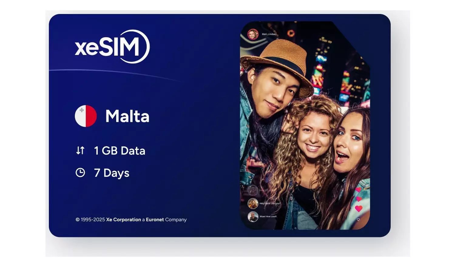 XeSIM Malta 1GB 7 Days