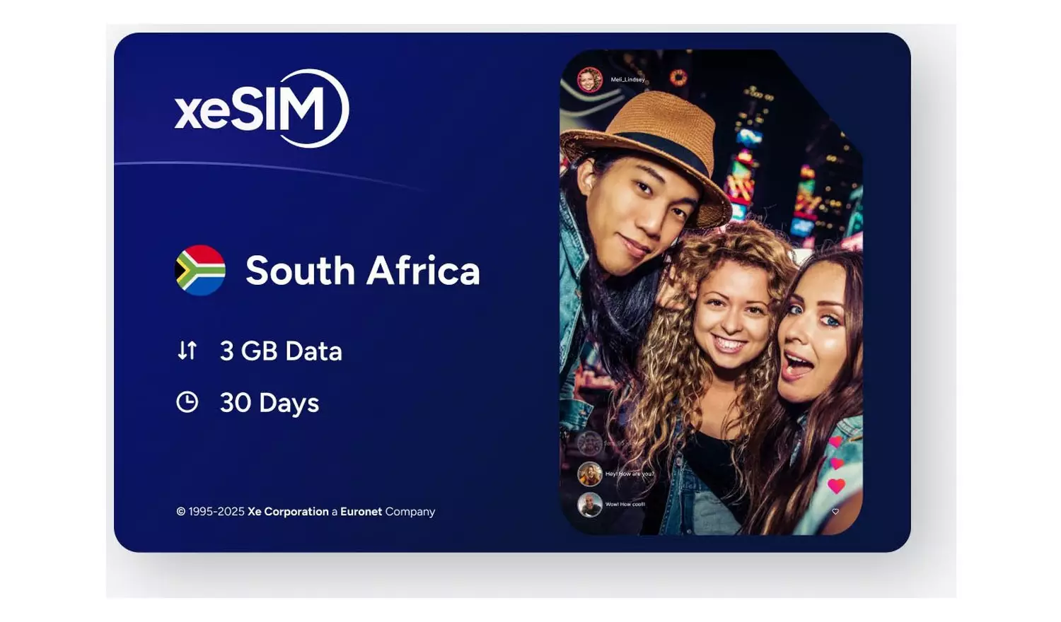 XeSIM South Africa 3GB 30 Days
