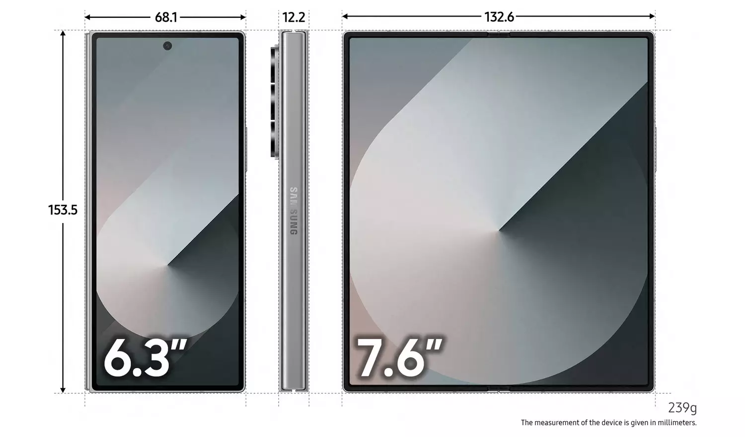 SIM Free Samsung Galaxy Z Fold6 5G 256GB AI Phone - Silver