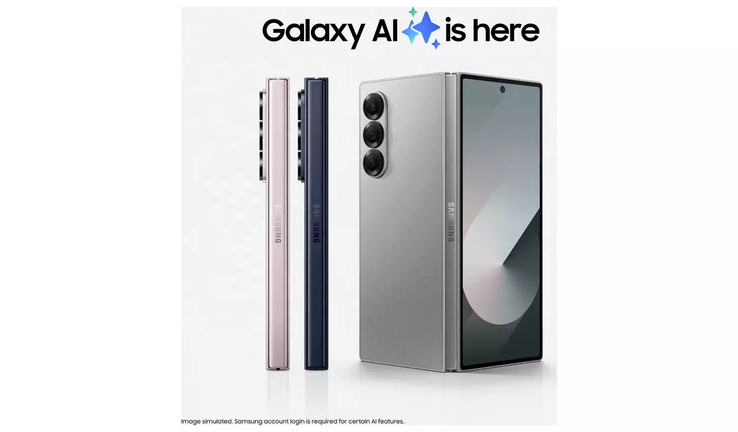 SIM Free Samsung Galaxy Z Fold6 5G 256GB AI Phone - Silver