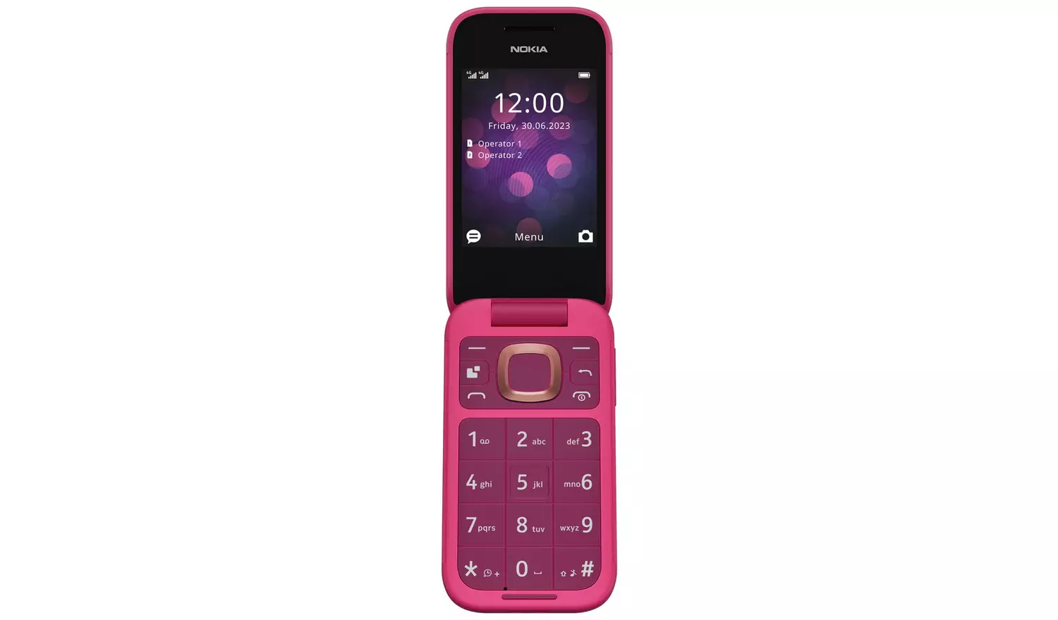 SIM Free Nokia 2660 Flip Mobile Phone - Pink