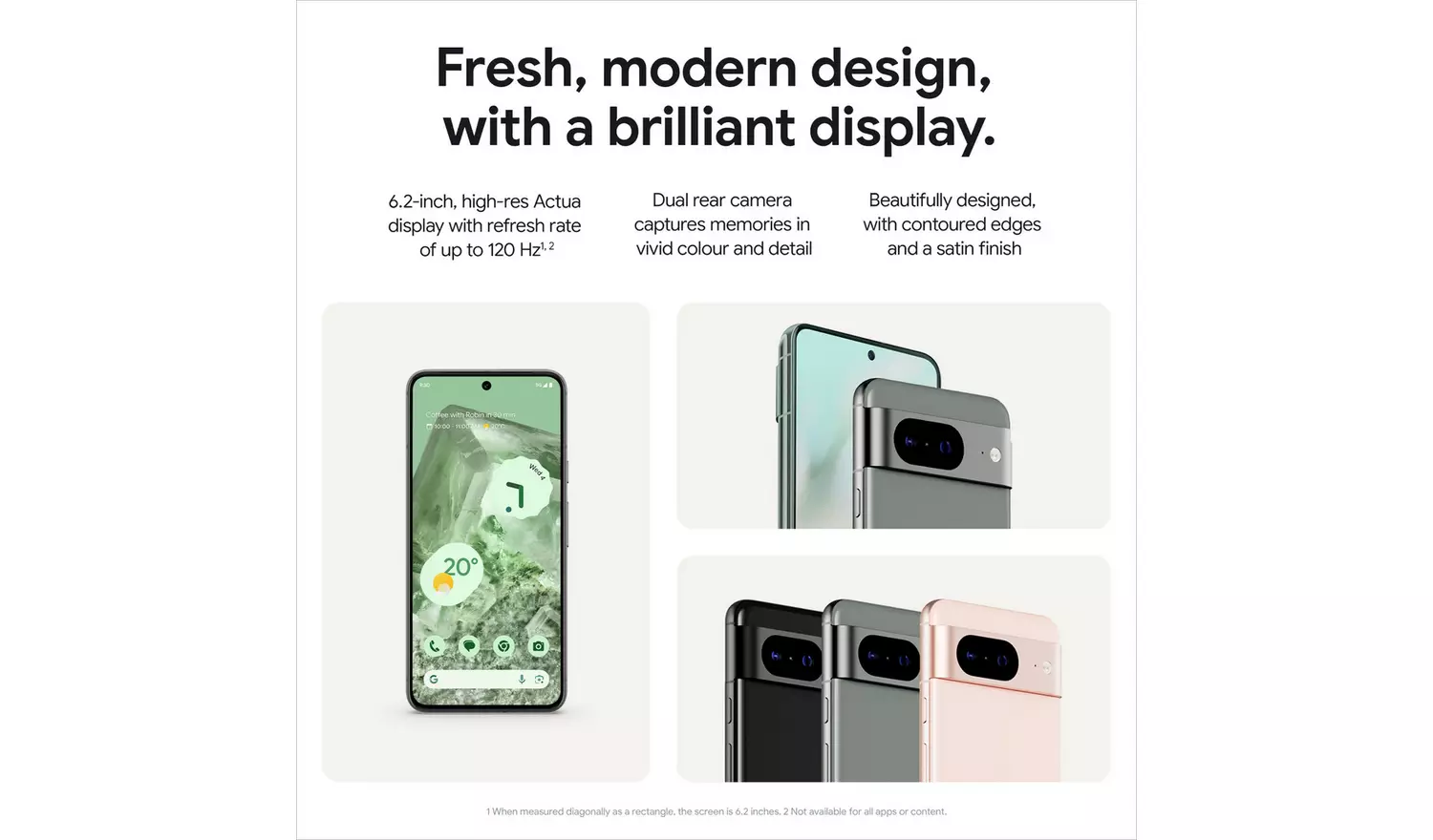 SIM Free Google Pixel 8 5G 128GB AI Mobile Phone - Hazel