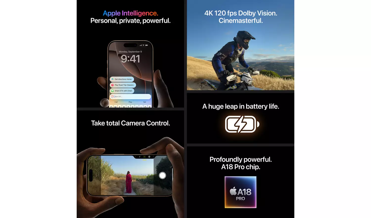 SIM Free iPhone 16 Pro Max 5G 1TB AI Mobile Phone - Black