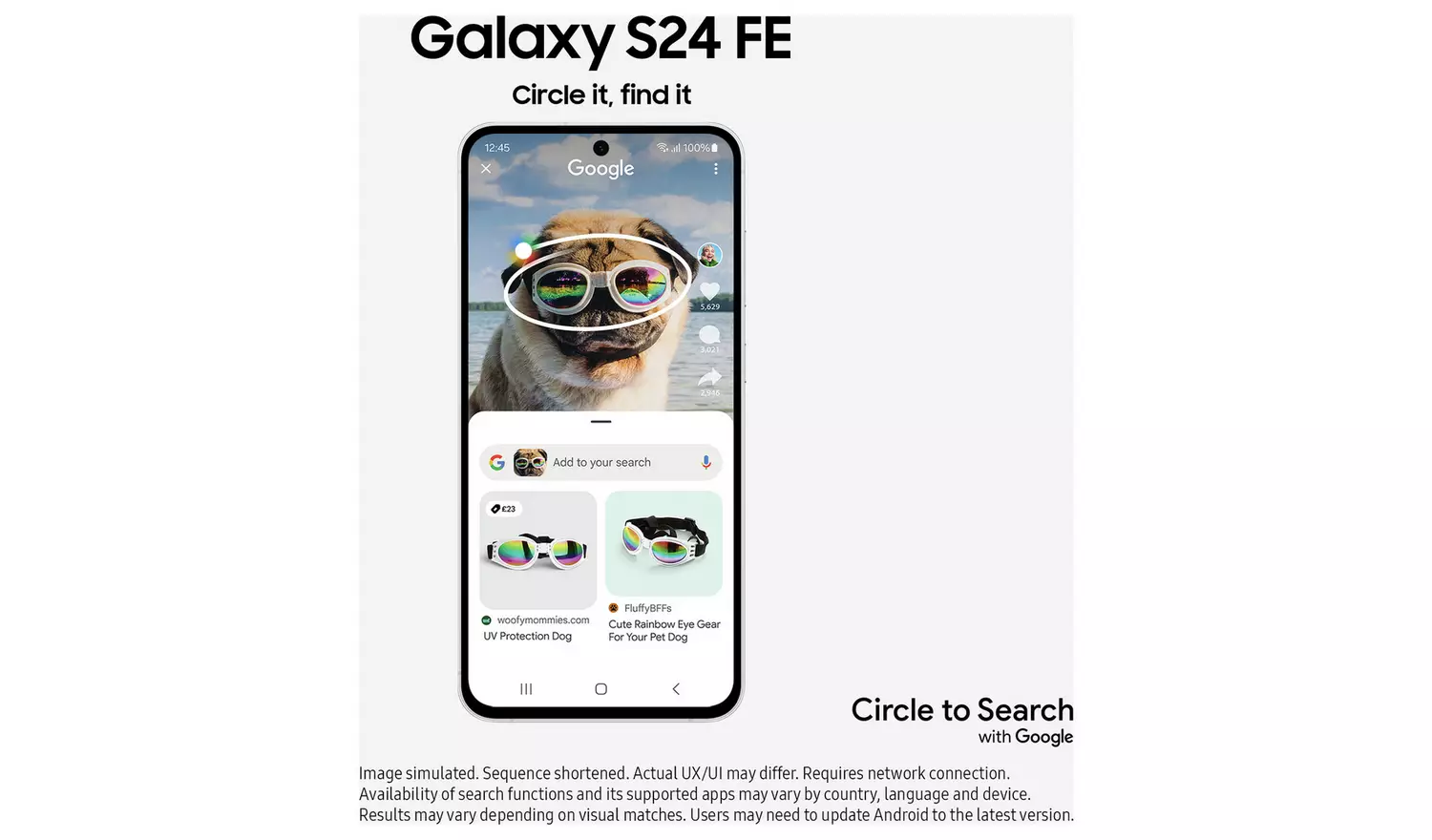 SIM Free Samsung Galaxy S24 FE 5G 128GB AI Phone - Graphite