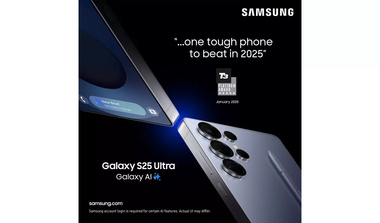 SIM Free Samsung Galaxy S25 Ultra 5G 256GB AI Phone - Grey