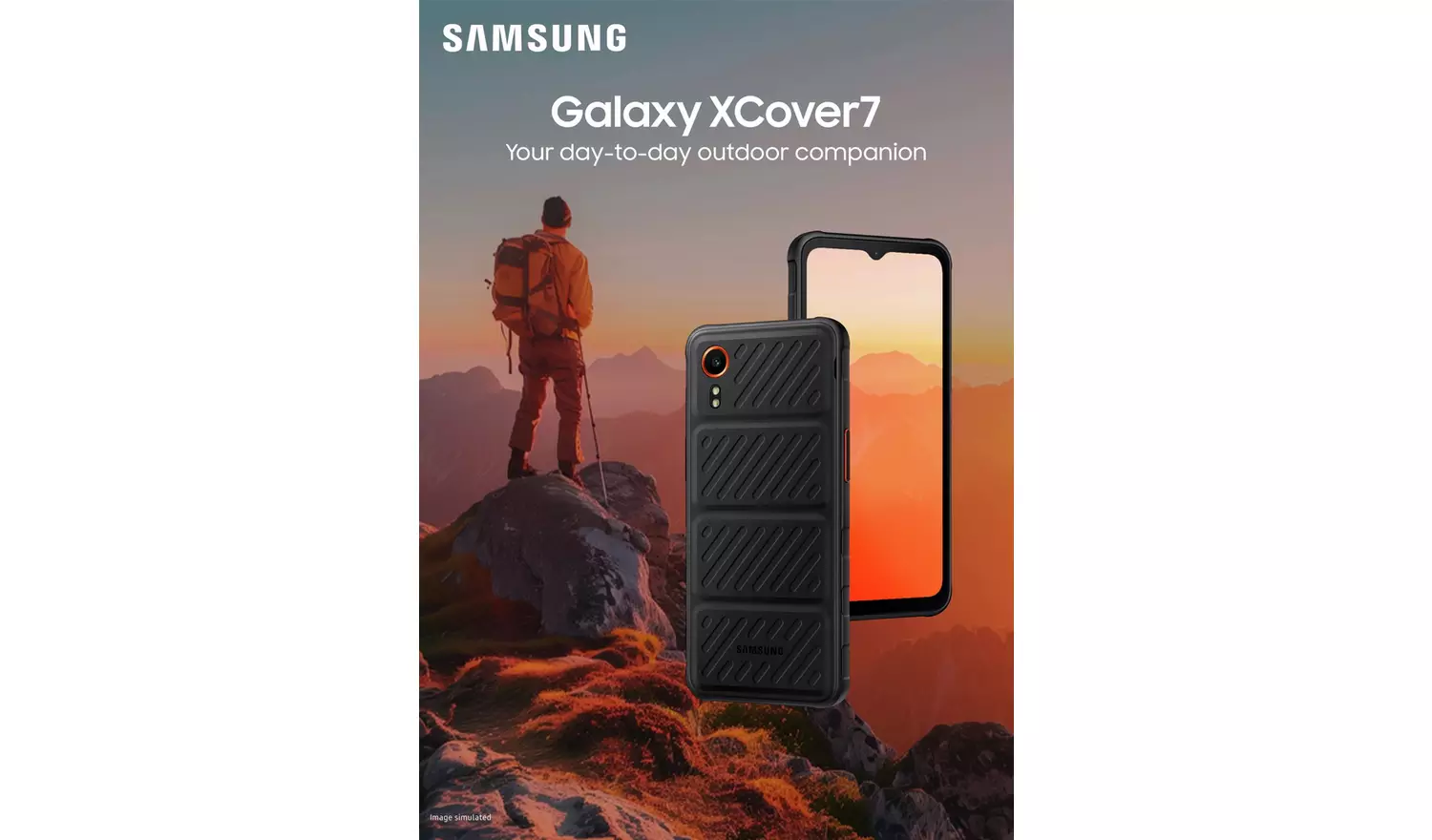 SIM Free Samsung XCover7 5G 128GB Mobile Phone - Black