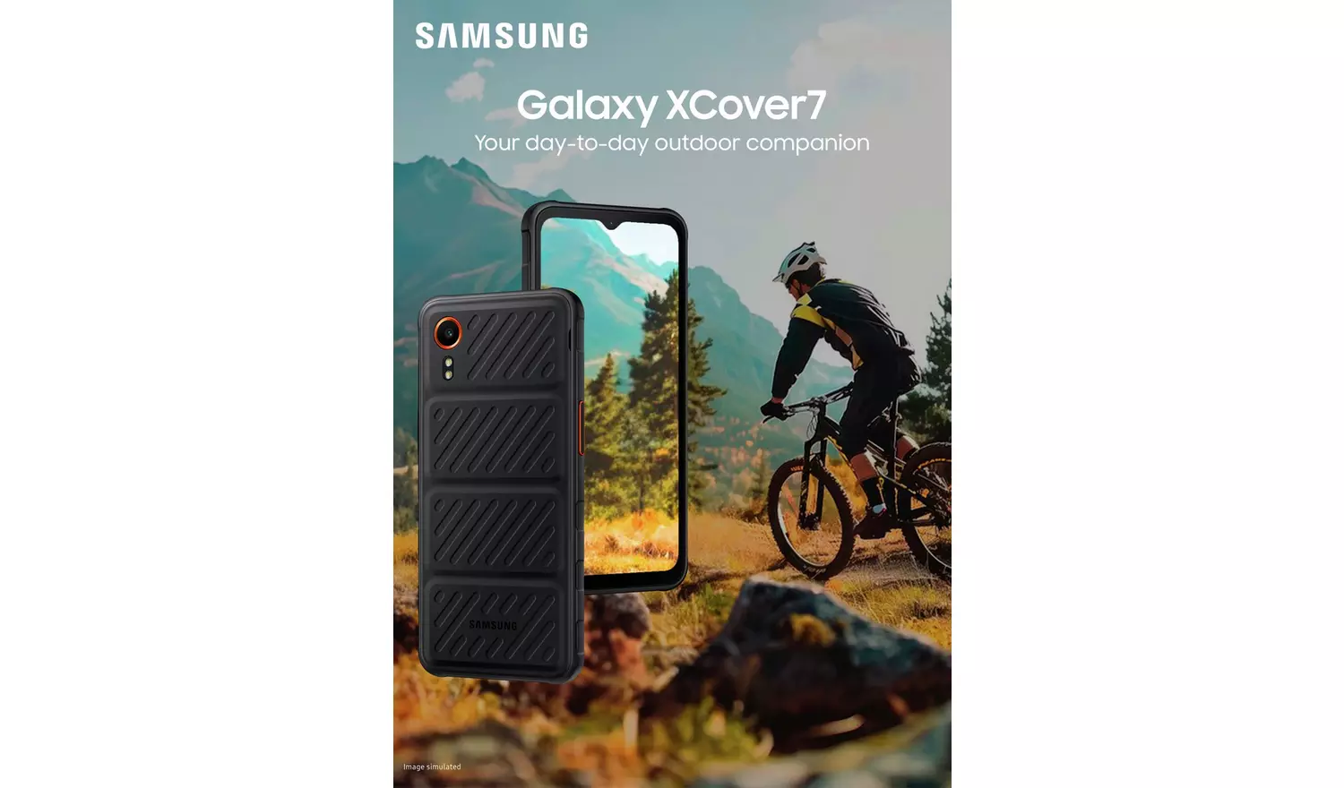 SIM Free Samsung XCover7 5G 128GB Mobile Phone - Black