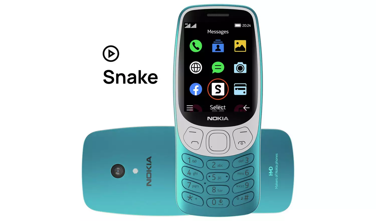 SIM Free Nokia 3210 Mobile Phone - Scuba Blue